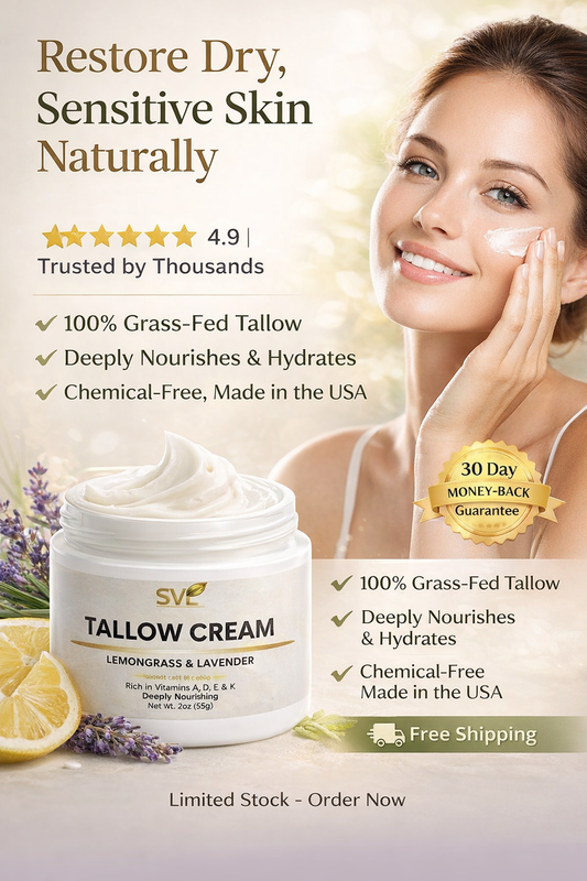 Tallow Cream Lemongrass & Lavender Deep Hydration for Dry & Sensitive Skin