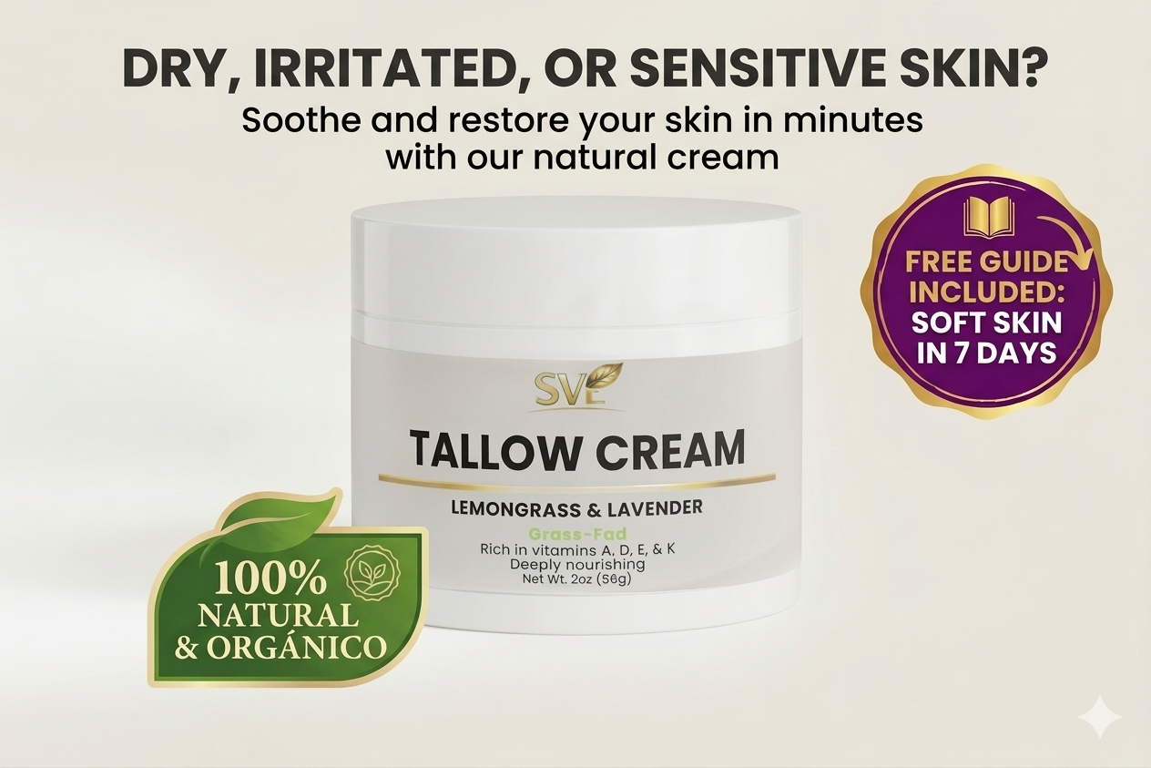 Tallow Cream Lemongrass & Lavender Deep Hydration for Dry & Sensitive Skin